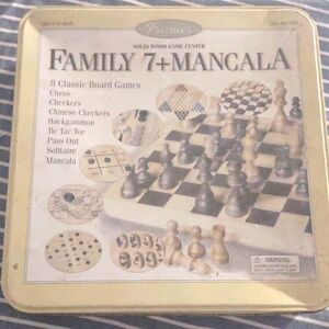 Solid wood game center family 7+mancala